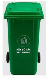 Thùng đựng rác 240L Việt Nam có bánh xe chất lượng cao giá siêu tốt